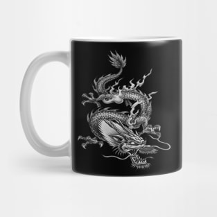 Chinese Black Dragon Mythical Creature Mug